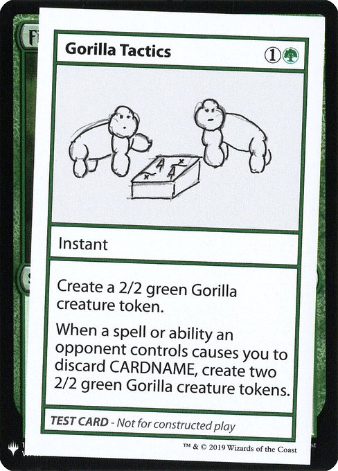 ■エンブレムあり■《Gorilla Tactics(Play Test Card)》[Mystery Booster Playtest Cards] 緑R